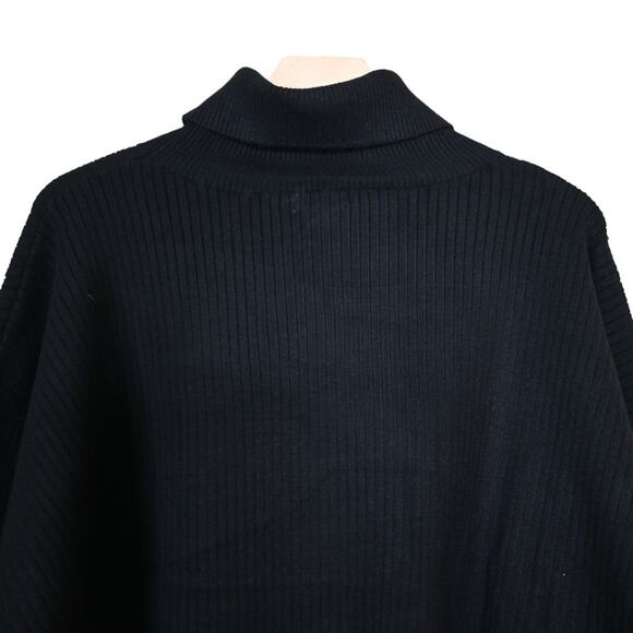 Good American Womens 3XL Rib Mock Neck Sweater in Black NEW - Picture 5 of 11